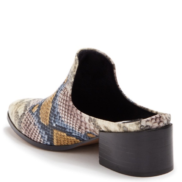 STEVEN Deandra Snakeskin Embossed Mule in Nat Mult - Picture 7 of 14